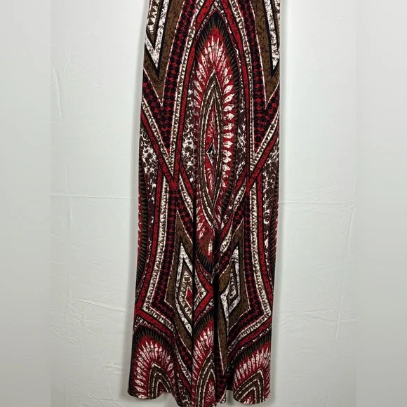 London Times Maxi Dress Tribal Boho - size 4 - Picture 7 of 9